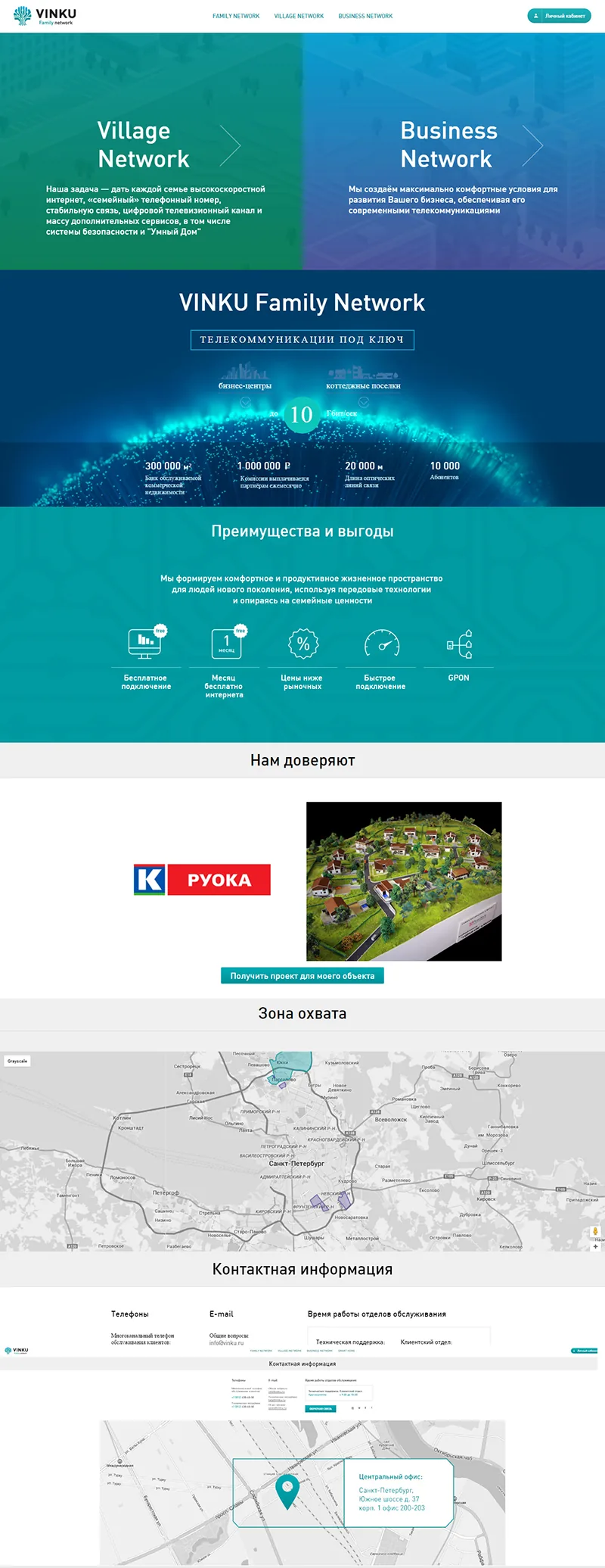VINKU телекоммуникации под ключ — дизайн проекта